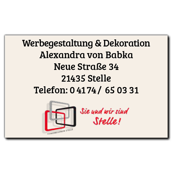 You are currently viewing Werbegestaltung & Dekoration · Alexandra von Babka